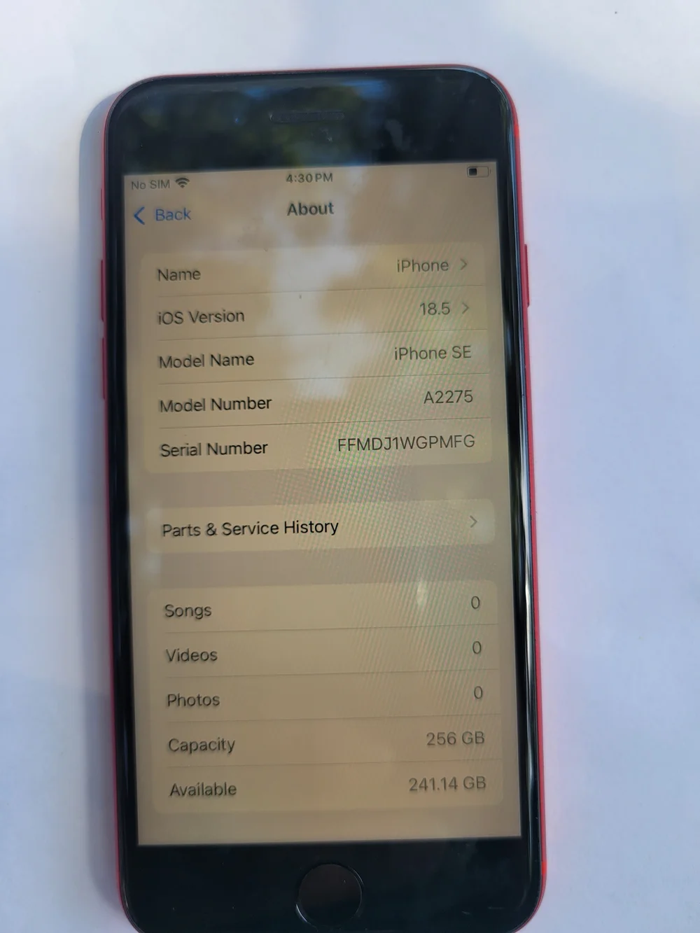 iPhone SE 2nd Gen 256 GB Red ***AJ***